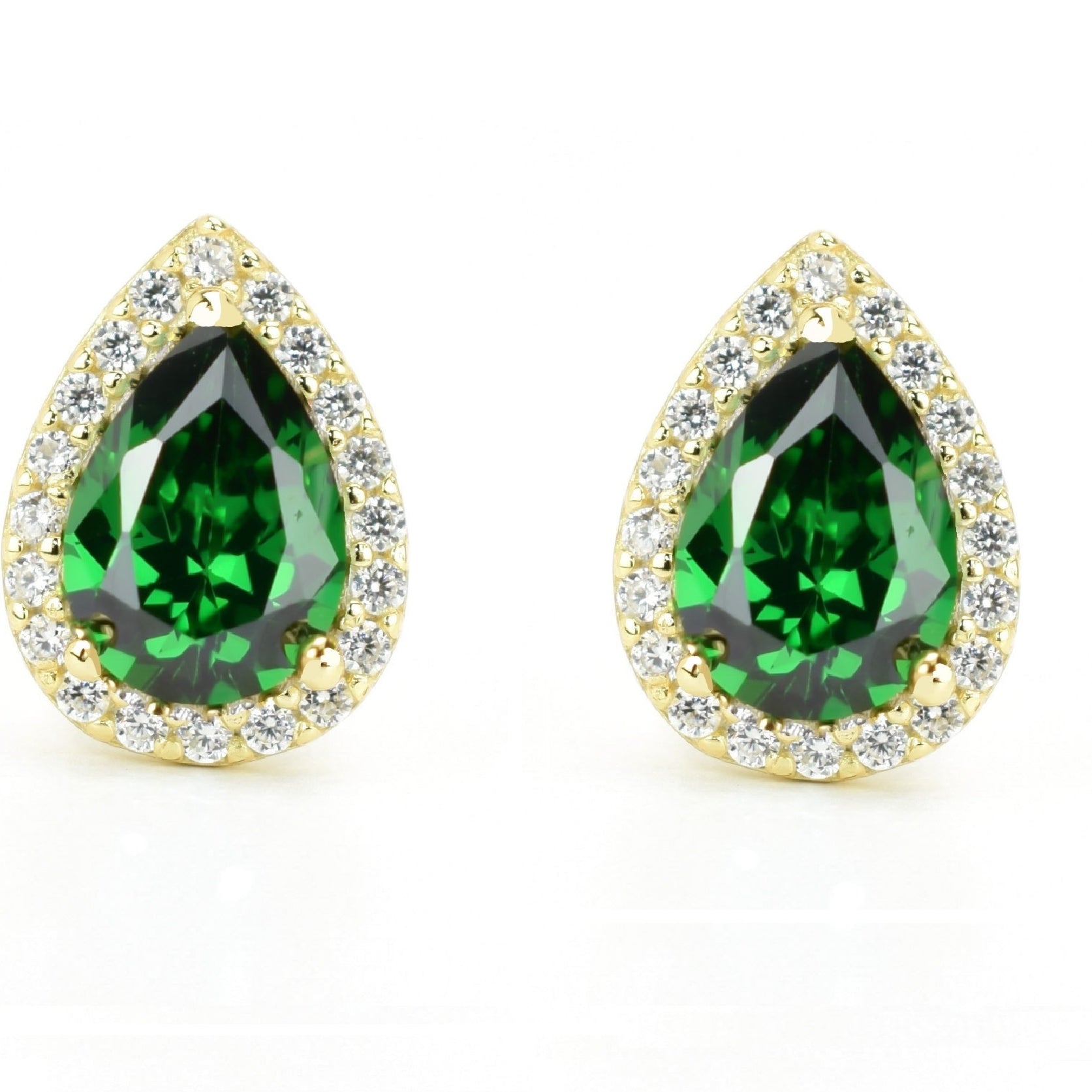 VerOna Smaragd Druppel Oorknoppen