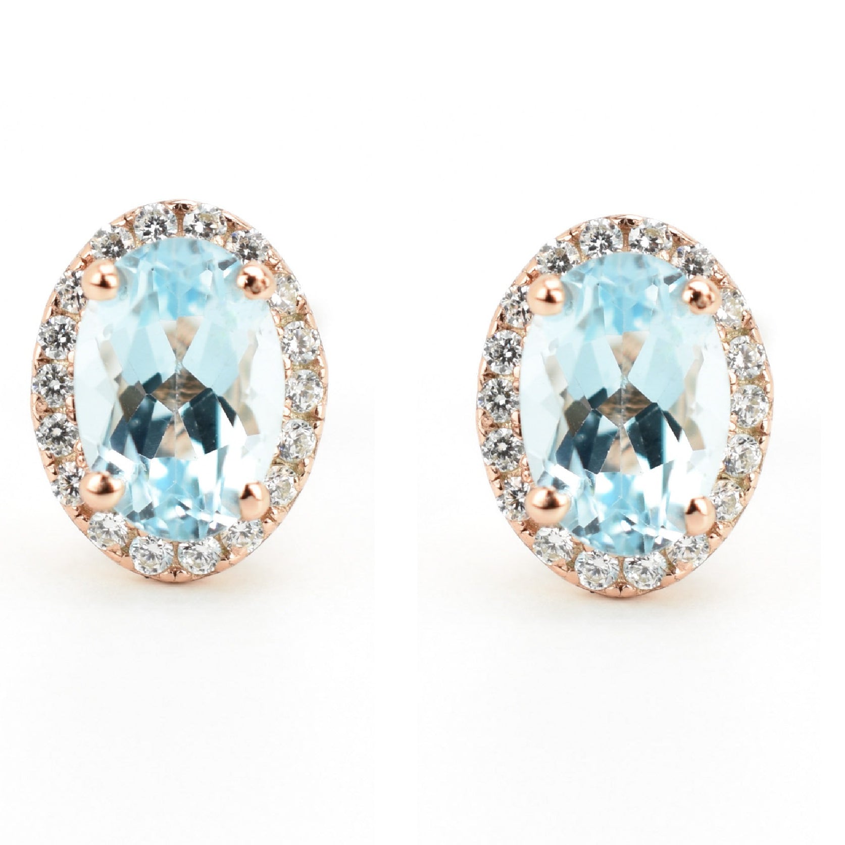 VerOna Topaas Ovale Oorknoppen