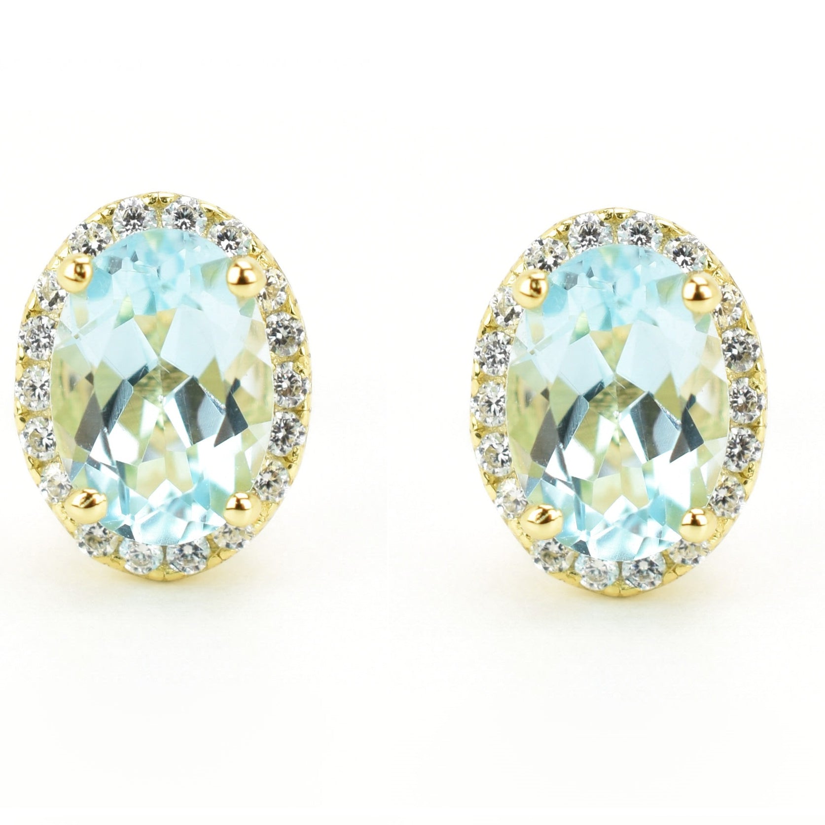 VerOna Topaas Ovale Oorknoppen