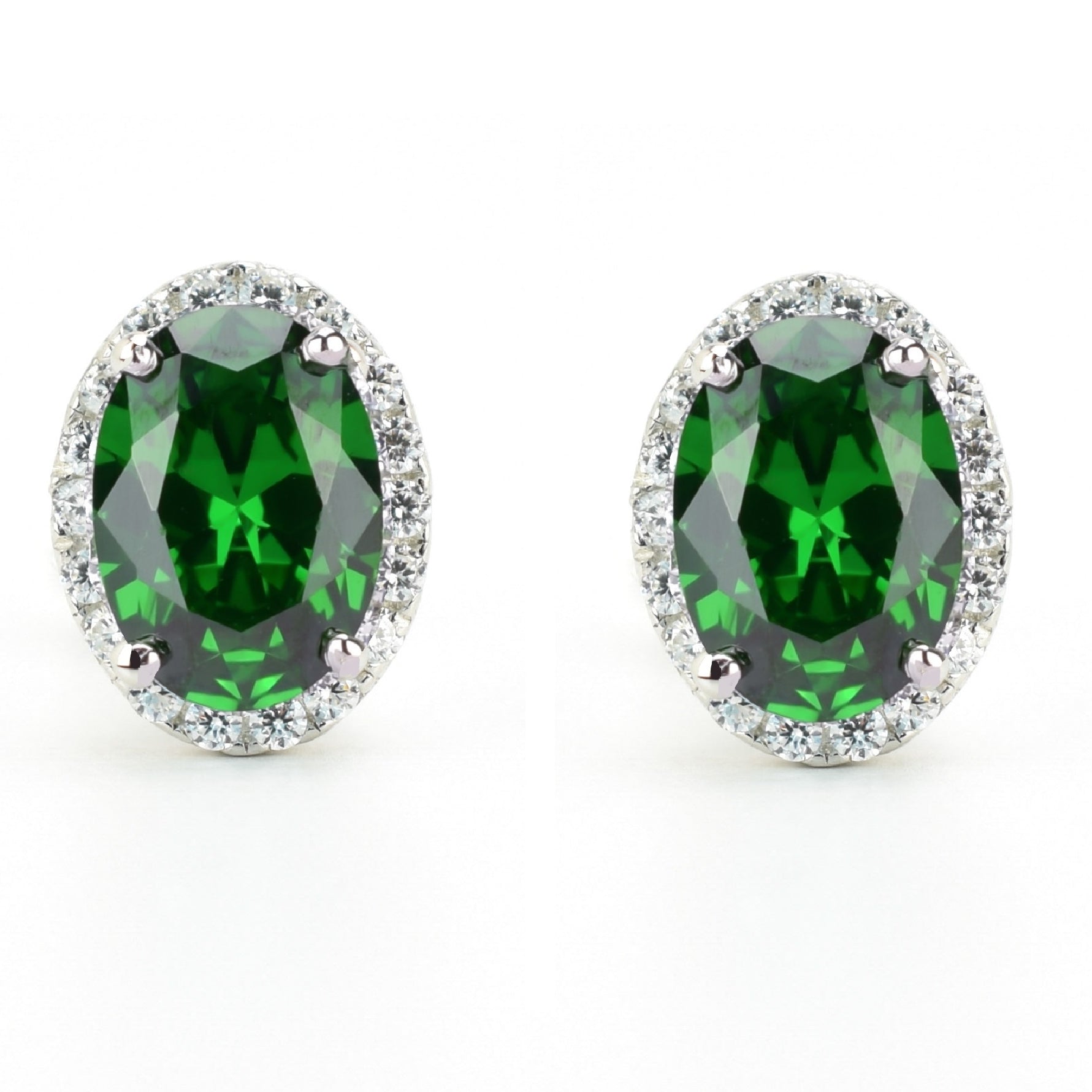 VerOna Smaragd Ovale Oorknoppen