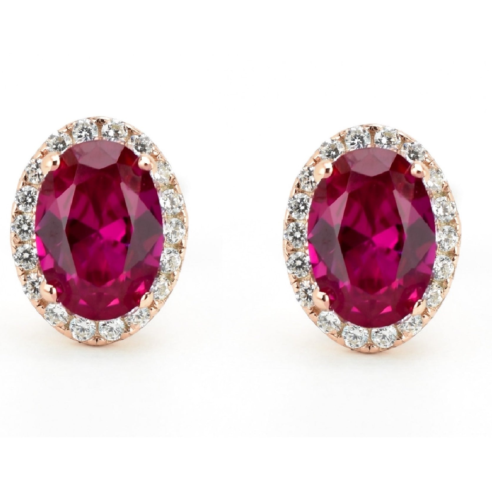 VerOna Robijn Ovale Oorknoppen