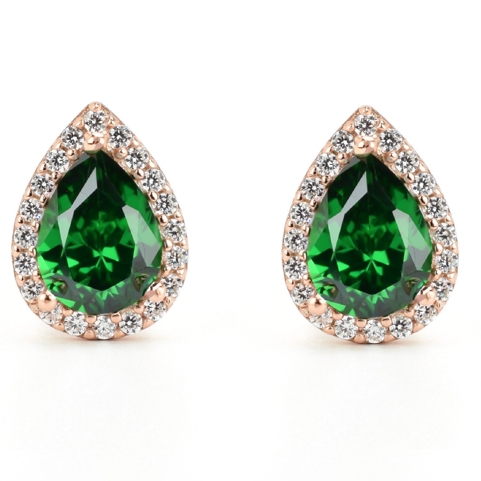 VerOna Smaragd Druppel Oorknoppen