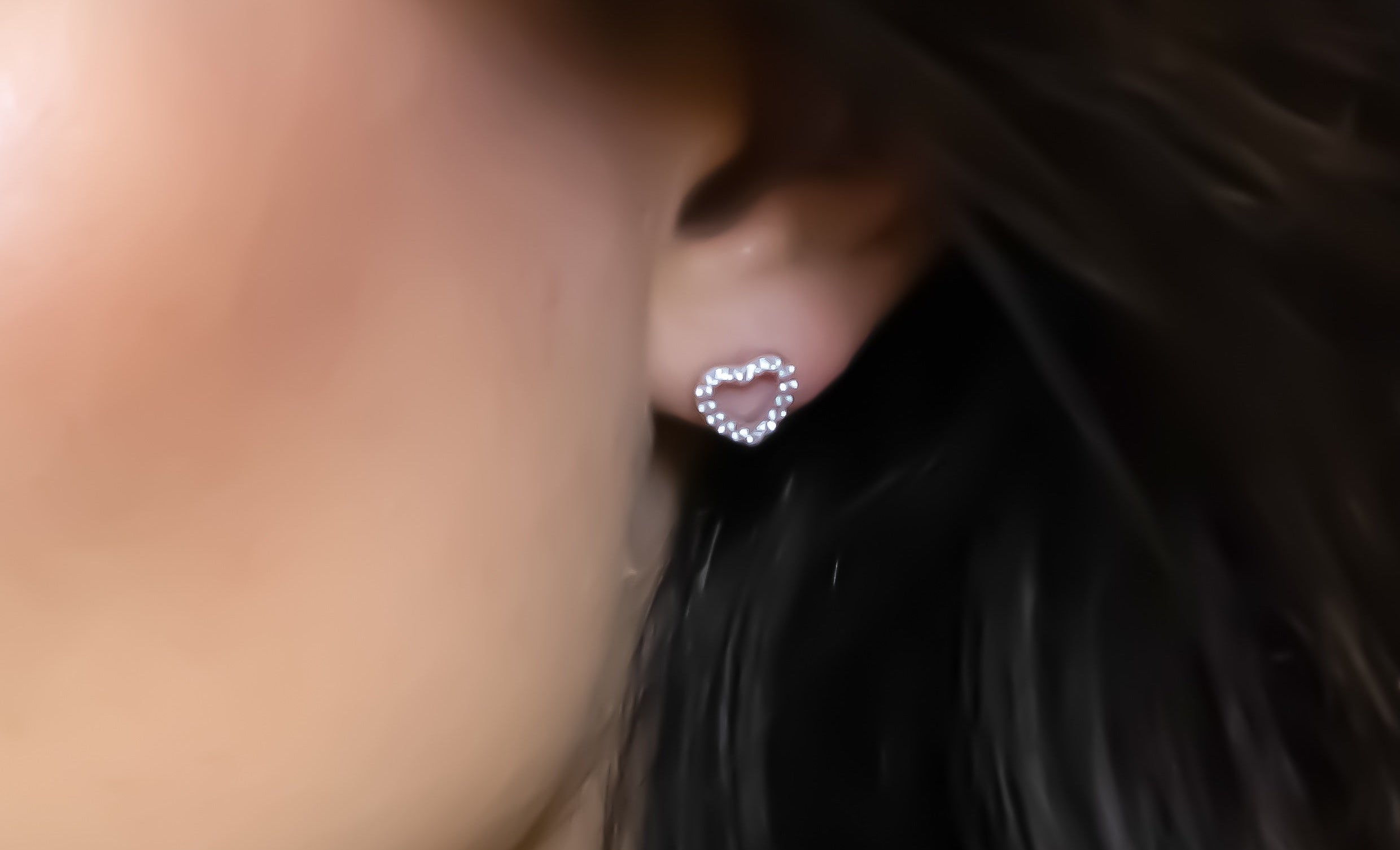 Oorbellen hartjes oorknoppen, gouden hartjes oorknoppen, rose gouden hartjes oorbellen, oorbellen open hartjes, zilveren harten oorstekers, 925 zilver oorbellen harten