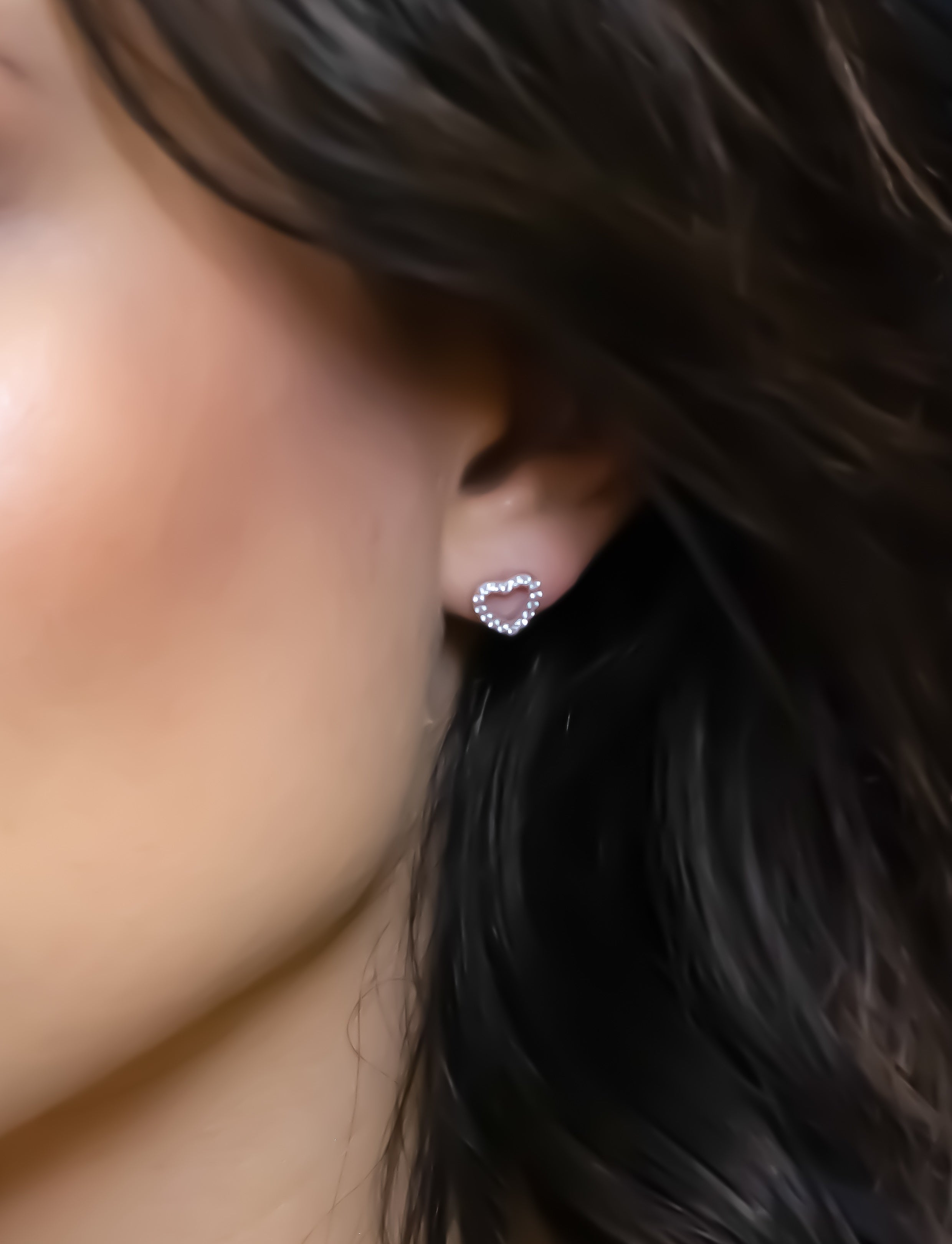 Oorbellen hartjes oorknoppen, gouden hartjes oorknoppen, rose gouden hartjes oorbellen, oorbellen open hartjes, zilveren harten oorstekers, 925 zilver oorbellen harten