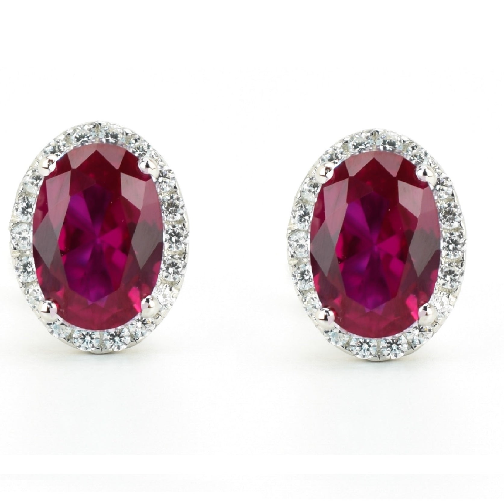 VerOna Robijn Ovale Oorknoppen