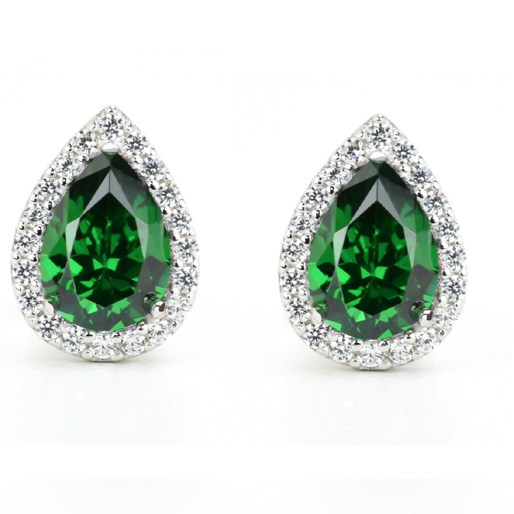 VerOna Smaragd Druppel Oorknoppen