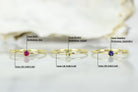 Ring saffier goud, aanschuifring saffier, 14k ring saffier