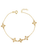 dames armband goud, gouden bloemen dames armband, gouden dames armband 14k goud