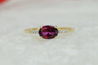 14k topaas ring, 14k rode topaas ring, swarovski ring, swarovski topaas ring, gouden topaas ring, swarovski gouden ring, 14k natuurlijke steen ring, birthstone ring, geboortesteen ring
