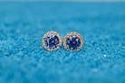 Tanaziet oorbellen, blauwe tanaziet oorknoppen, gouden tanaziet oorknoppen, oorbellen birthstone, geboortestenen oorbellen, blauwe oorbellen, blauwe oorbellen tanaziet, paarse oorbellen, violette oorbellen, roze gouden oorbellen blauw, zilveren birthstone sieraden