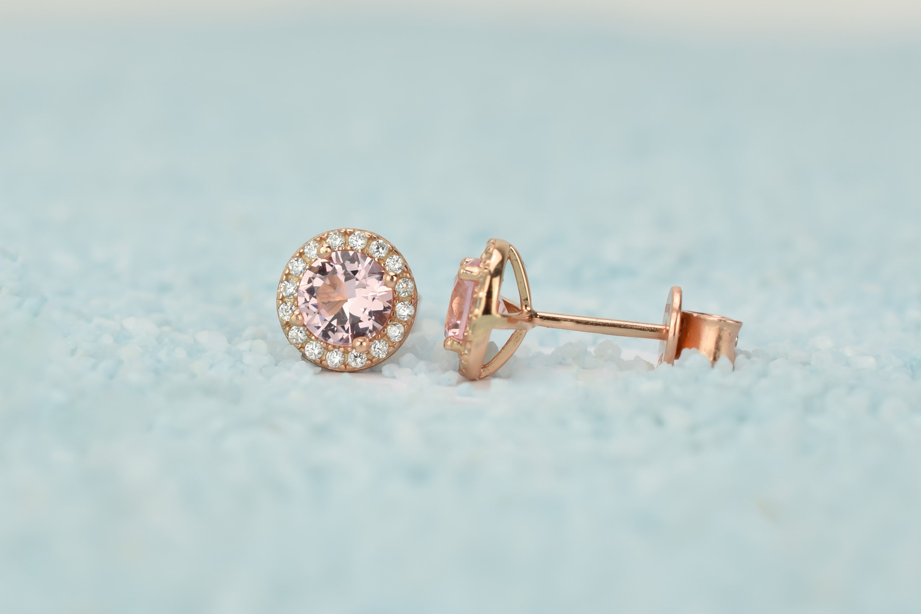 Morganiet stenen oorbellen, oorbellen morganite stenen, gouden morganiet oorbellen, roze oorbellen, natuurstenen oorbellen, ronde oorbellen, 18k oorbellen, morganiet roze oorbellen, roze gouden oorbellen, 18k rose gouden morganiet oorbellen, zilveren morganiet oorbellen, zilveren ronde oorbellen, zilveren 925 oorbellen natuurstenen, birthstone, geboorte stenen