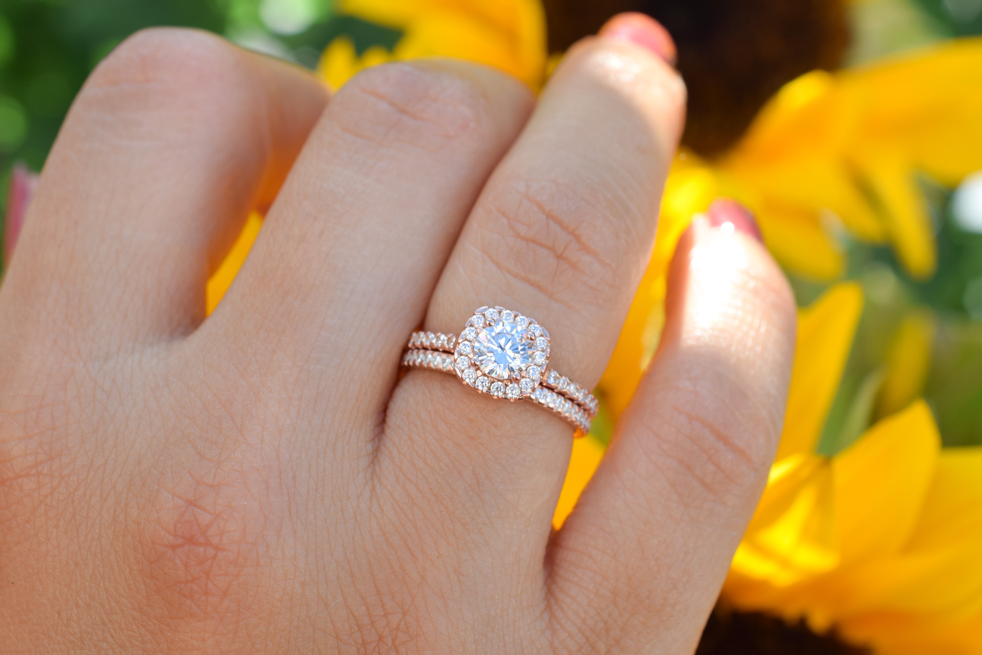 Ringset, Verlovingsring, trouwring, Halo ring, Zilveren ring, Gouden ringset, Solitaire ring, vriendschapsring, promise ring