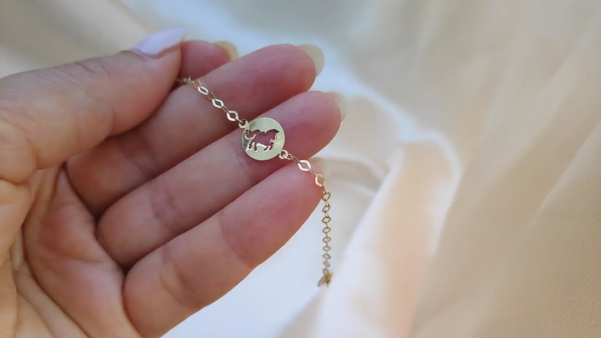 Dames Armband, mooie dames armband, 14k dames armband, gouden eenhoorn armband, eenhoorn armband, schakelarmband dames, 14 karaat sieraden eenhoorn, uncorn armband goud