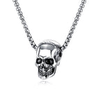 Doodskop ketting zilverkleurig, mannen doodskop ketting, mannen ketting, zwarte doodskop ketting, gouden mannen ketting, doodskop, doodskop ketting