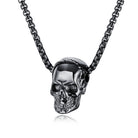 Doodskop ketting zilverkleurig, mannen doodskop ketting, mannen ketting, zwarte doodskop ketting, gouden mannen ketting, doodskop, doodskop ketting