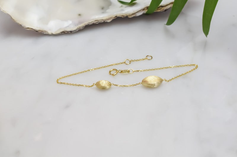 Dames armband 14k, armband met 2 hangers goud, gouden dames armband, verstselbare armband goud, 14k armband sieraden, dames 14k armband