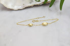 Dames armband 14k, armband met 2 hangers goud, gouden dames armband, verstselbare armband goud, 14k armband sieraden, dames 14k armband