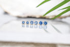 14k Gouden oorbellen, Blauwe oorknoppen Goud, kleine oorknoppen, Oorbellen, Blauwe steen oorbellen, 14k oorknoppen