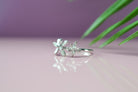Bloemenring zilver, zilveren ring met bloemen, 2 bloemen open ringen, ring zilver met twee bloemen