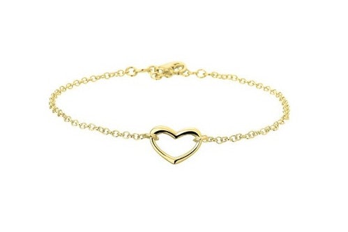 Hartjes enkelband, gouden enkelband, dames enkelband, gouden haryjes enkelband, zilveren enkelband, hippe enkelband hart
