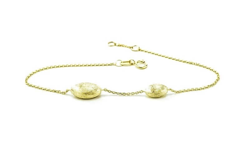 Dames armband 14k, armband met 2 hangers goud, gouden dames armband, verstselbare armband goud, 14k armband sieraden, dames 14k armband