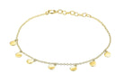 gouden armband met munten, munten armband, zilveren armband met muntjes, coin armband, armband met muntjes, hippe armband met gladde munten, armband met rondjes