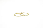 14k twee ringen, 2 aanschuif ringen, Stacking ringen 14k goud, twee gepolijste ringen 14k goud, 2 klassieke ringen goud, 585 gouden ringen 