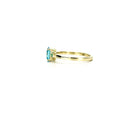 14k swarovski topaas ring, swarovski blauwe ring, 14k gouden ring, geboortesteen ring, 14k ovale topaas ring, natuurlijke topaas ring, birthstone ringen, geboortesteen ring, topaas ring goud, ovaal geslepen ring, 14k solitaire ring