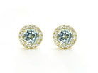 Gouden topaas oorbellen, Topaas oorbellen, gouden topaas oorknoppen, blauwe oorbellen, natuurlijke topaas stenen, blauwe topaas gouden oorbellen, birthstone oorbellen, geboortesteen topaas oorbellen