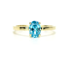 14k swarovski topaas ring, swarovski blauwe ring, 14k gouden ring, geboortesteen ring, 14k ovale topaas ring, natuurlijke topaas ring, birthstone ringen, geboortesteen ring, topaas ring goud, ovaal geslepen ring, 14k solitaire ring