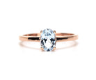 14k goud topaas ring, licht blauw topaas ring, natuurlijke topaas ring goud, ovaal geslepen rose ring, verlovingsring goud, rose gouden birthstone ring, birthstone sieraden, geboorte steen ring, swarovski ring, 14k swarovski ring, swarovski topaas ring