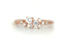 Cluster ring goud, zilveren ring met stenen, ring rosegoud, unieke ring, dames ring, gouden dames ring, zilveren feestelijke ring, promise ring goud, verlovingsring zilver