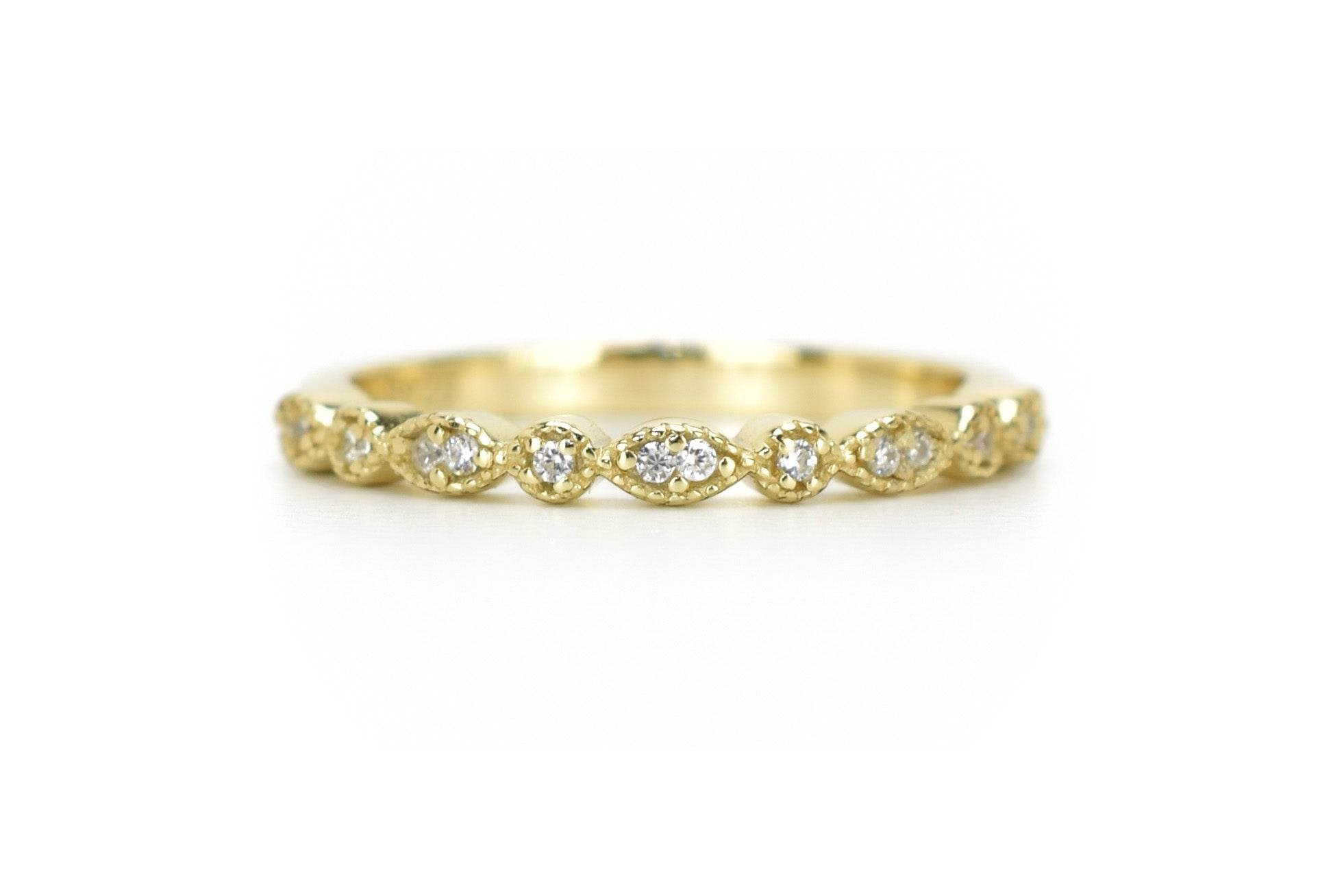 Gouden aanschuifring, 18k gouden ring, vintage ring, stapelring klassiek, klassieke ringband, mix&match ring