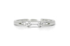 baquette ring, gouden ring voor dames, baquette ring rosegoud, ring met stenen zilver, verlovingsring voor dames, subtiele ring met stenen