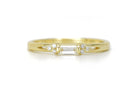 baquette ring, gouden ring voor dames, baquette ring rosegoud, ring met stenen zilver, verlovingsring voor dames, subtiele ring met stenen