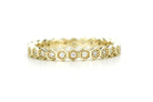 gouden honingraat aanschuifring, aanschuifring rosegoud, gouden ring honey, unieke ring, stapelring zilver, rosegoud aanschuifring