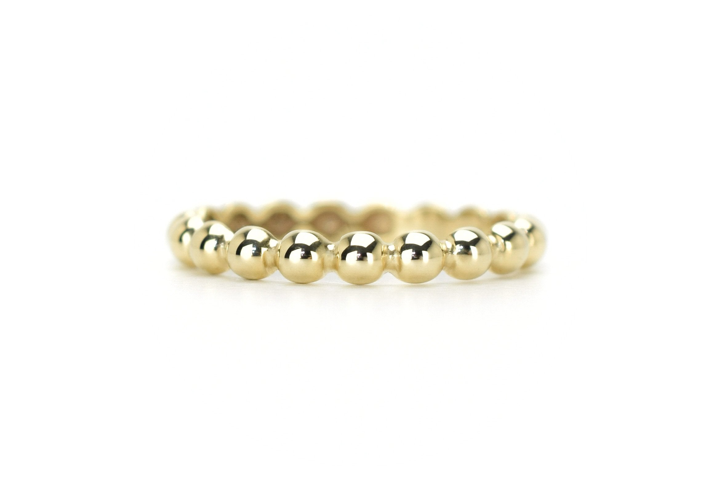 14k Bolletjes ring, bolletjes ring goud, aanschuifring goud, 14k geheel gouden ring, ring stapelring goud, trendy ring, 14k ring, damesring, sieraden goud