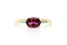 14k topaas ring, 14k rode topaas ring, swarovski ring, swarovski topaas ring, gouden topaas ring, swarovski gouden ring, 14k natuurlijke steen ring, birthstone ring, geboortesteen ring
