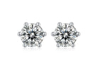 Oorbellen met steen, diamant oorbellen, oorbellen met witte stenen, ronde stenen oorbellen, kleine oorknoppen, oorsieraden zilver, zilveren oorknoppen, subtiele oorknoppen, fijne zilveren oorknoppen zilver