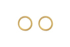 gouden oorbellen rond, 14 karaat open ronde oorbellen, open cirkel geborstelde oorbellen, oorknoppen voor dames, open ronde oorbellen goud, subtiele 14k oorbellen