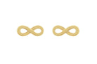 Gouden infinty oorknoppen, 14 karaat oorbellen, oneindigheidsteken oorbellen goud, gouden oorknoppen infinty goud, dames oorknoppen infinity