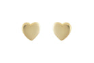 Gouden oorbellen haryjes, dames hartjes oorbellen 14 karaat, kleine gouden hartjes oorknoppen, dichte harten oorbellen meisjes, 14 karaat gouden hart oorbellen