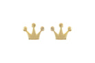 kroon oorbellen goud, gouden oorbellen voor dames, dames oorbellen kroon, 14k kroon oorbellen, 14 karaat kleine kroon oorbellen, 14k kroon oorknoppen voor meisjes