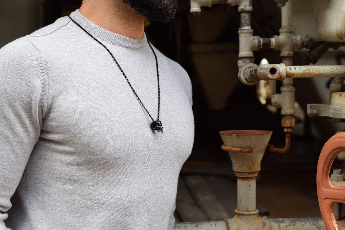 Doodskop ketting zilverkleurig, mannen doodskop ketting, mannen ketting, zwarte doodskop ketting, gouden mannen ketting, doodskop, doodskop ketting