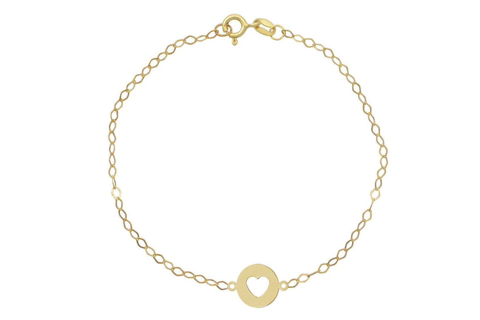 14 karaat hart armband, baby hartje armband goud, 14 karaat hart baby armband, moeder baby armband