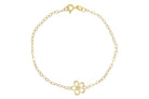 14 karaat bloem armband, gouden bloemen armband, baby armband goud, 14 karaat schakel armband, armband baby goud