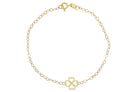 14 karaat klavertje vier kinder armband, kinder armband goud, baby klaver armband goud, 14k kinder schakel armband, armbanden moeder kind