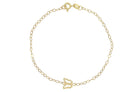 dames armband goud, gouden vlinder armband, dames 14 karaat vlinder armband, dames vlinder bedel armband goud, gouden vlinder schakel armband, sierlijke vlinder armband, moeder kind sieranden goud