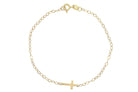 mooie dames armband, dames armband, 14k gouden kruis armband, armband goud met kruis, kruisje bedel armband, schakelarmband met kruisje, 14k dames armband, elegante armband goud