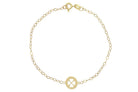 Armband klaver 4 goud, gouden klavertje vier,Gouden dames armband, dames armband,14 karaat armband dames, armband klaver vier voor dames, sierlijke gouden armband
